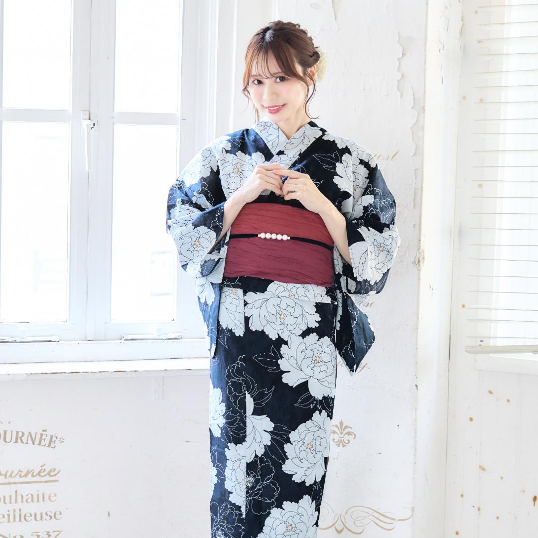 新品 浴衣 セット 浴衣セット ゆかた レディース 大人 白えんじ Y5-25