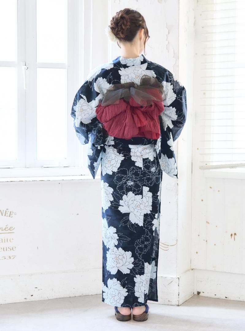 新品 浴衣 セット 浴衣セット ゆかた レディース 大人 白えんじ Y5-25