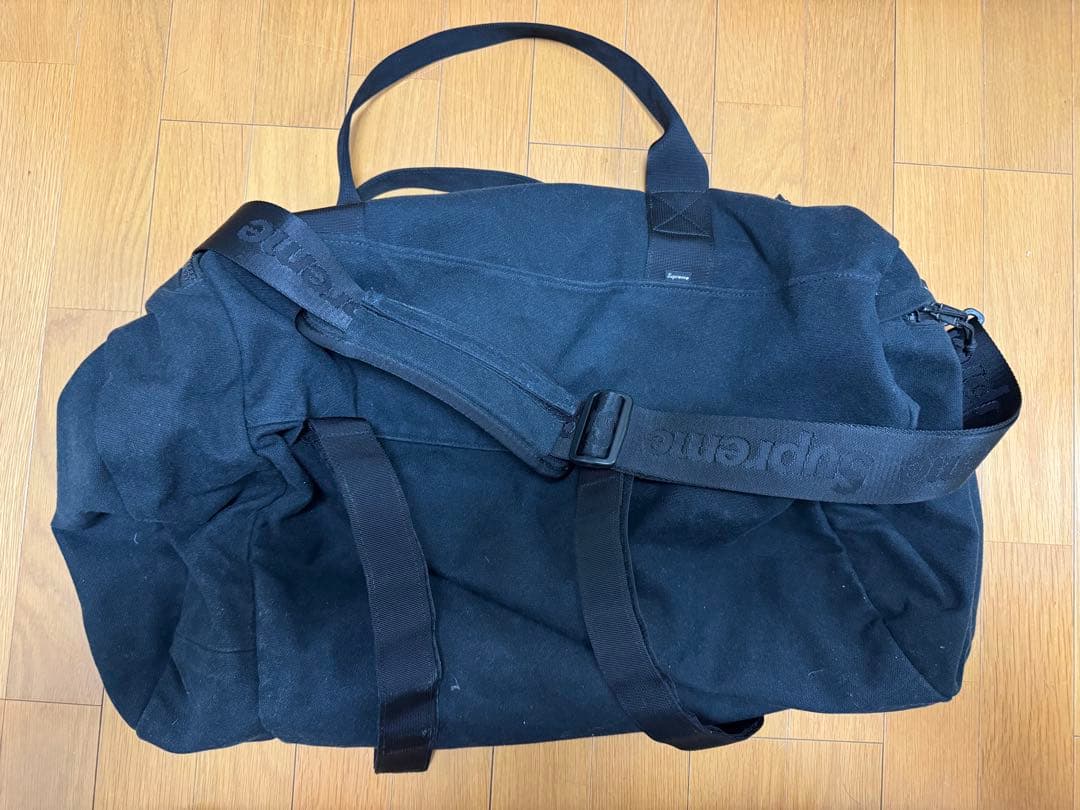 Supreme ブラック ボストンバッグ