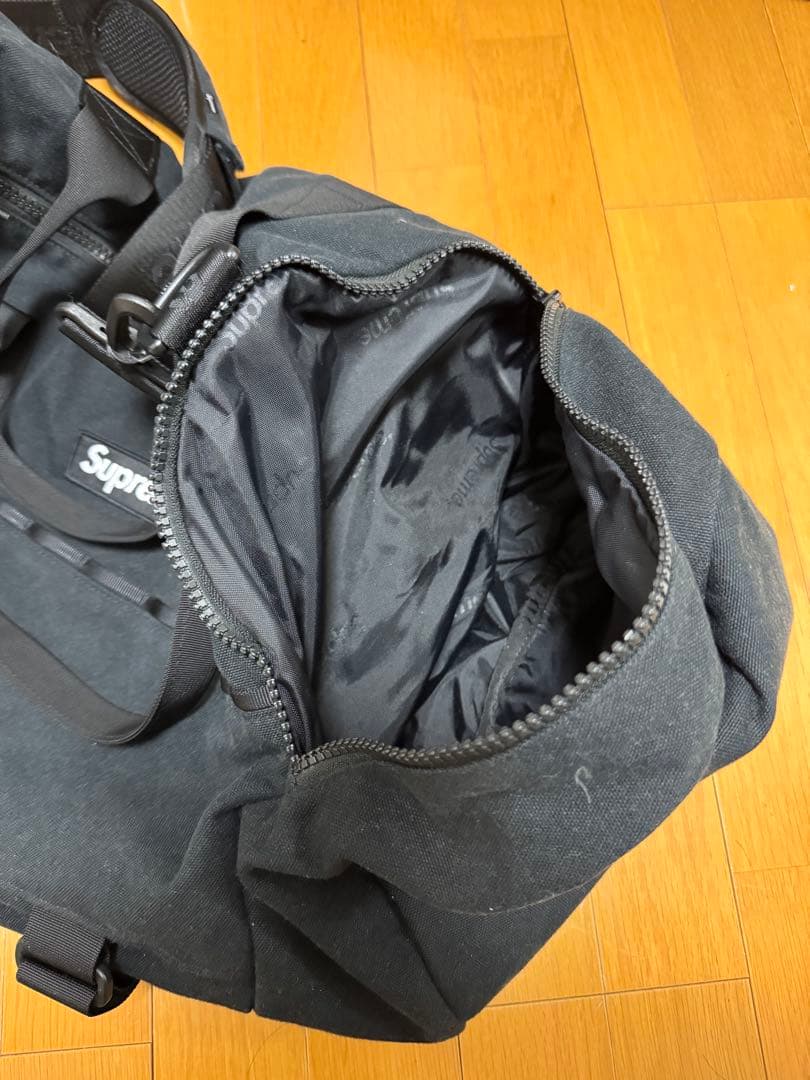 Supreme ブラック ボストンバッグ