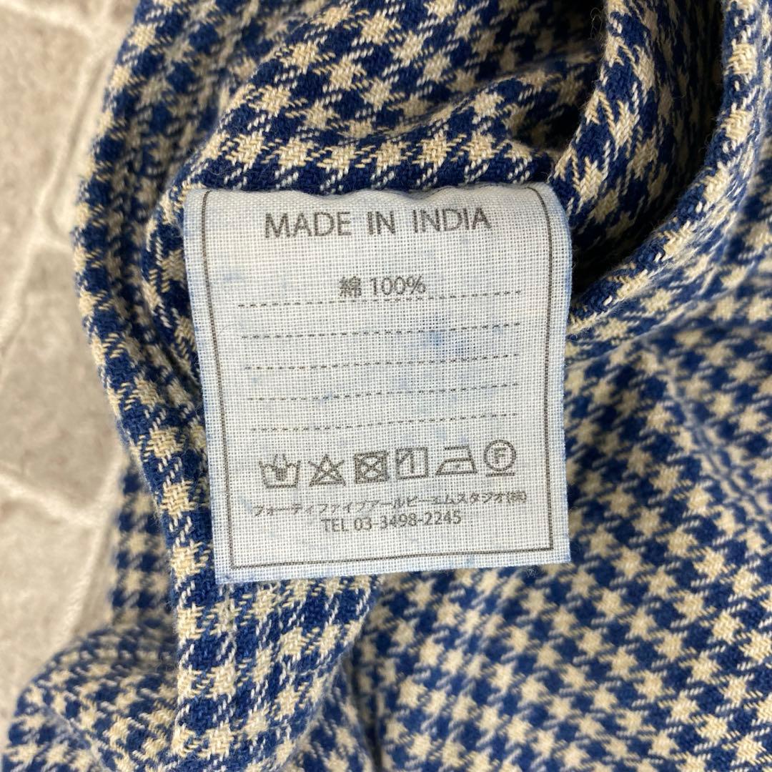 N875♪ 45R ギンガムチェックコットンワンピース