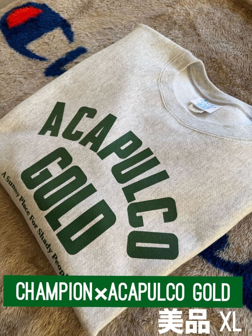 【N】Champion ×ACAPULCOGOLD コラボ スウェットXL