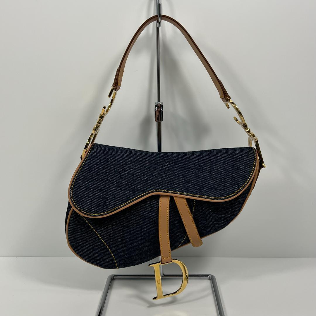 クリスチャンディオール サドルバッグ デニム ショルダーバッグ MBZ142