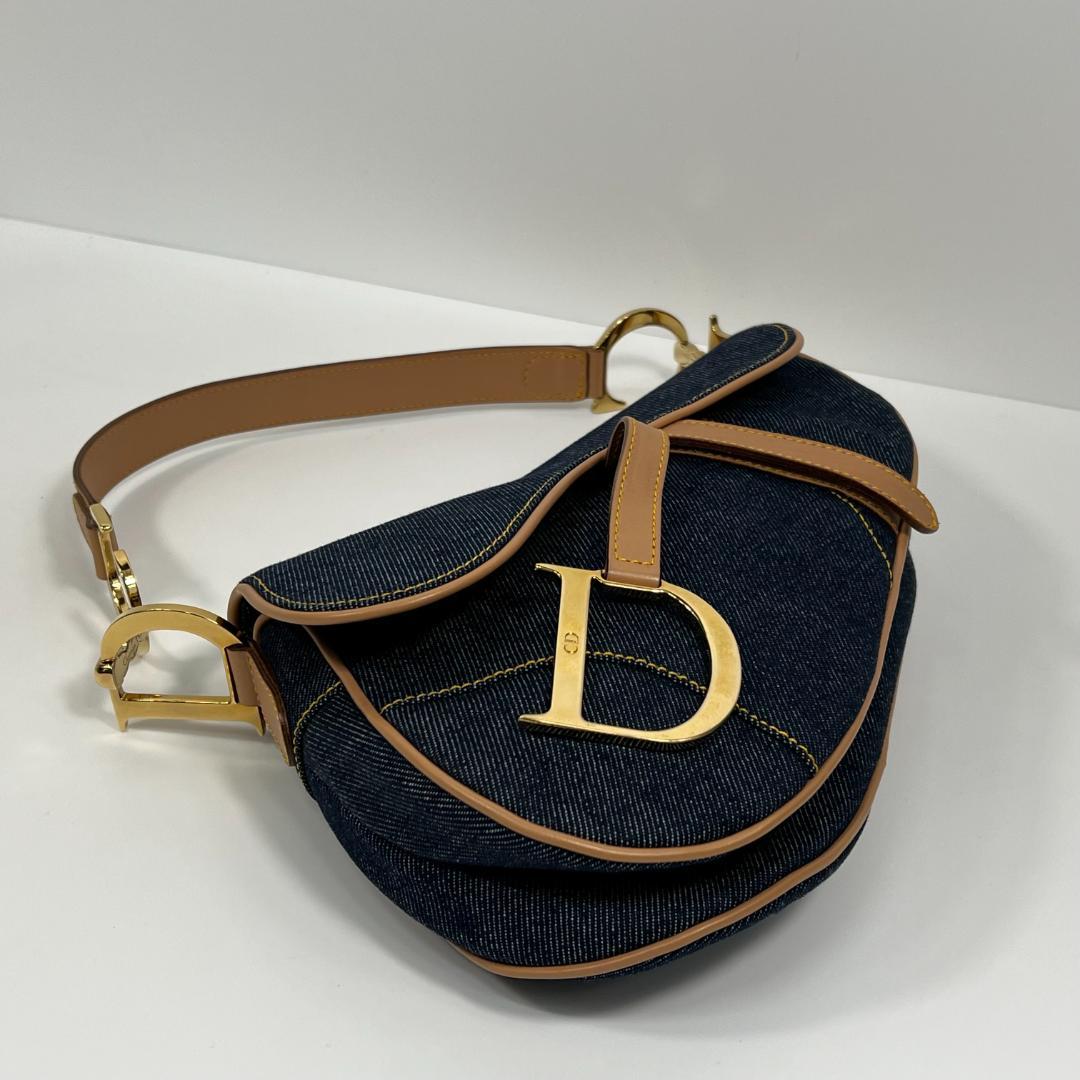 クリスチャンディオール サドルバッグ デニム ショルダーバッグ MBZ142