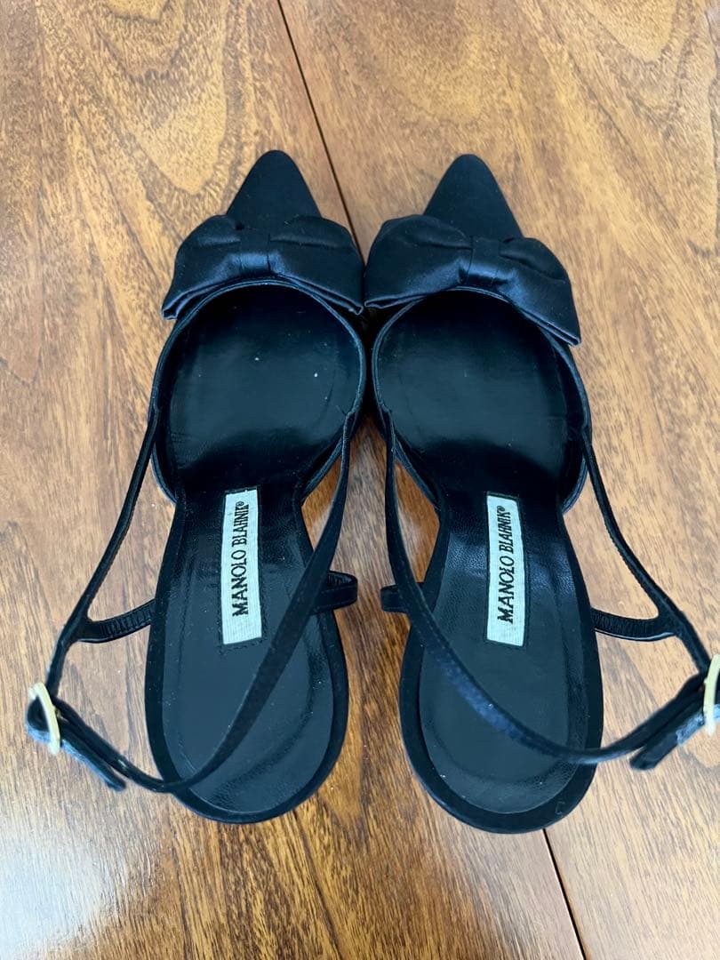 MANOLO BLAHNIK ブラックミュール　35