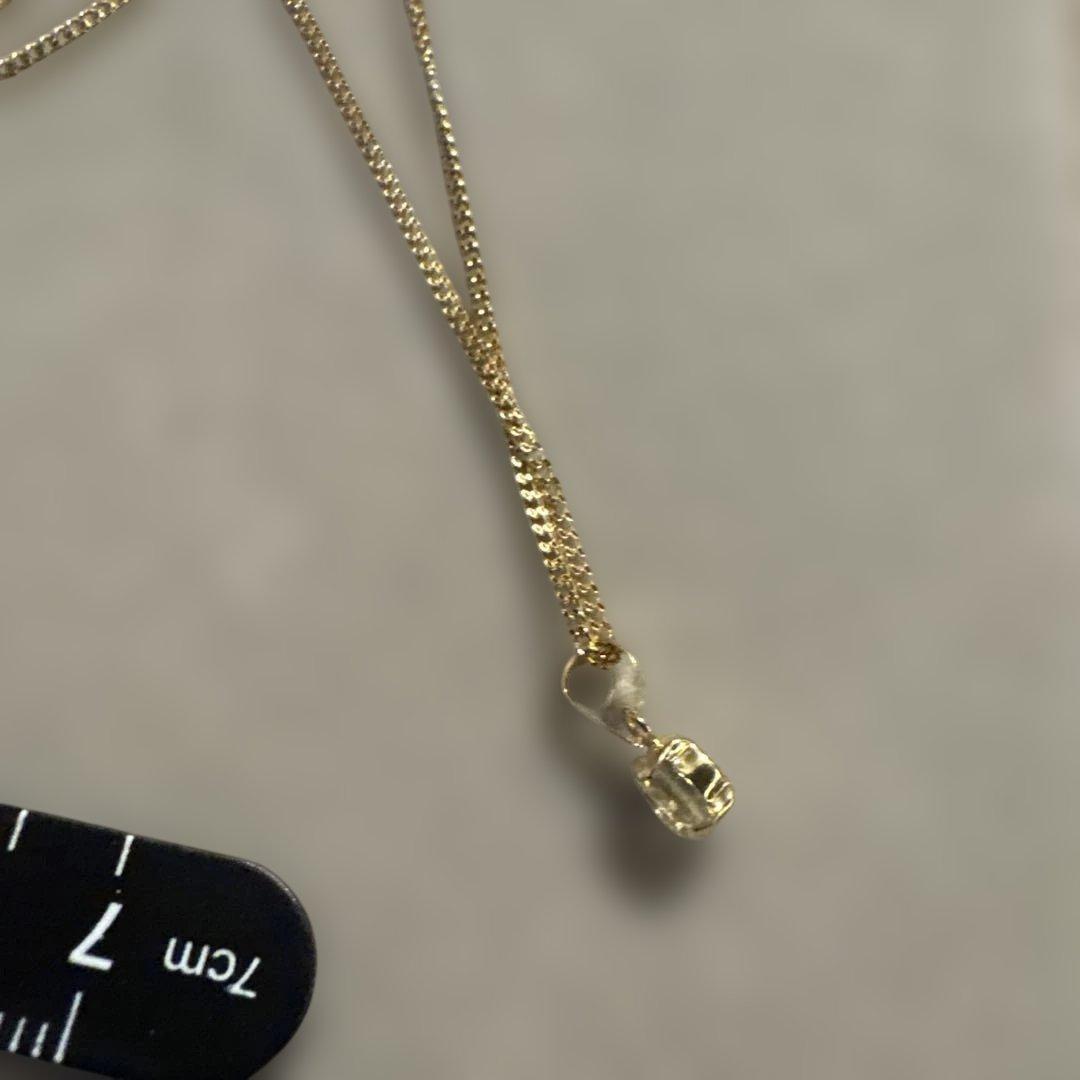 グリーンアメジスト　ネックレストップ　k18 0.45ct