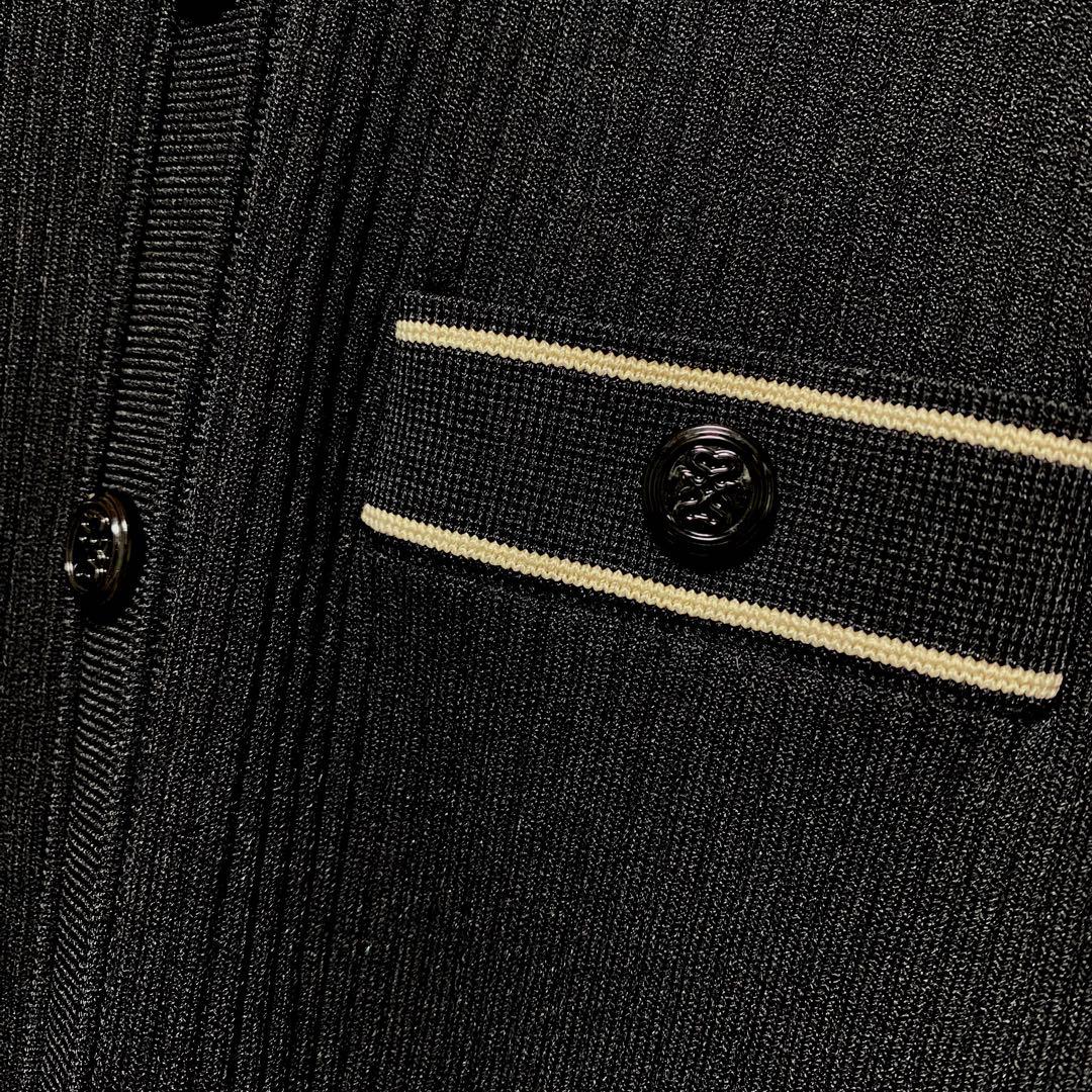 【美品】Sandroサンドロ/リブニットロングワンピース黒34