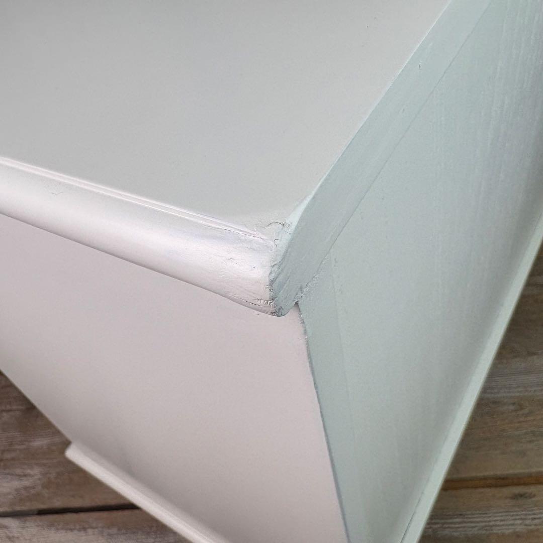 訳あり品！【93】フレンチ調ホワイトチェスト三段四つ引き木製収納家具姫系タンス