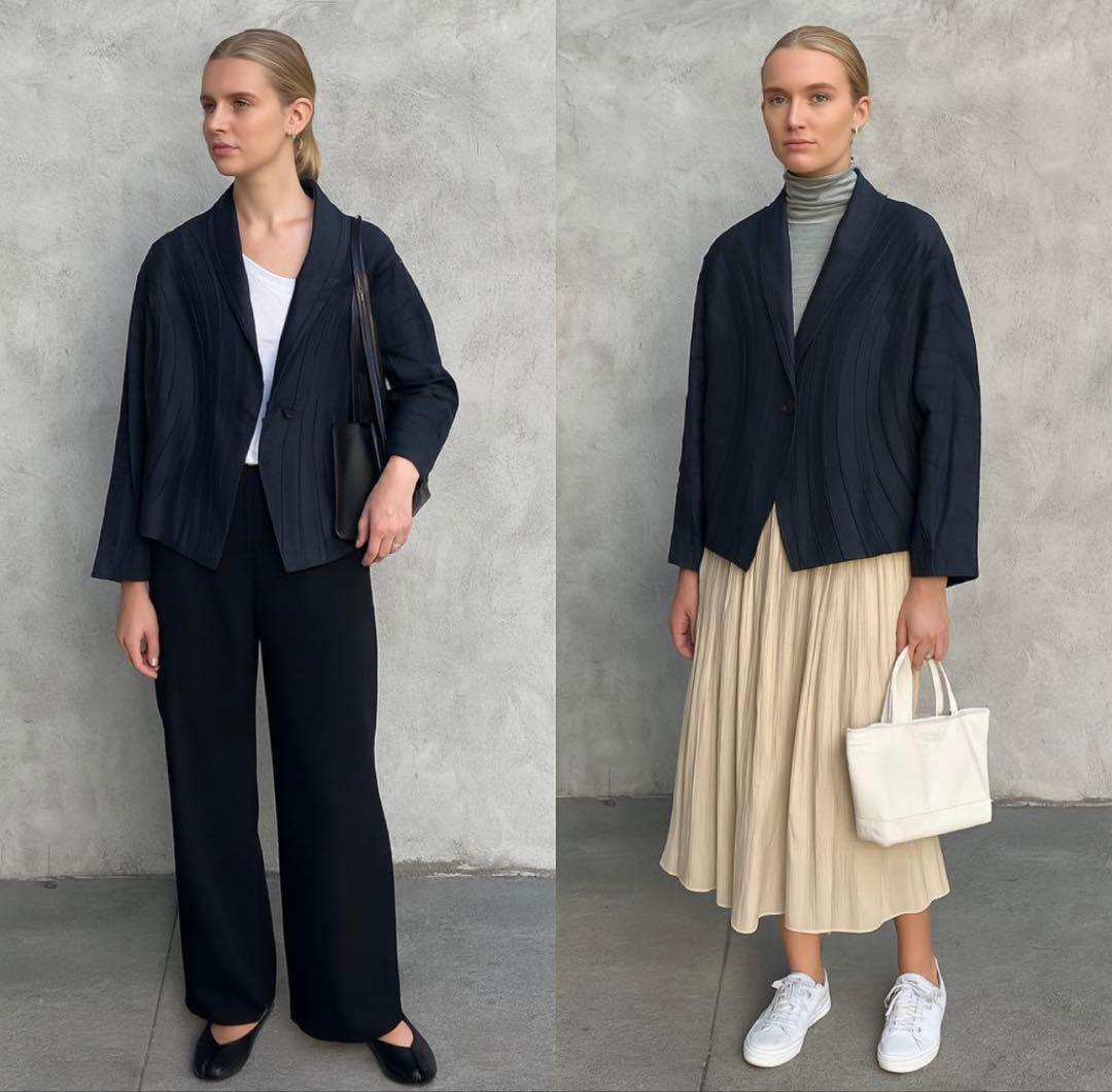 ジャケット・アウター ISSEY MIYAKE Mint 3D Circle Jacket NVY L