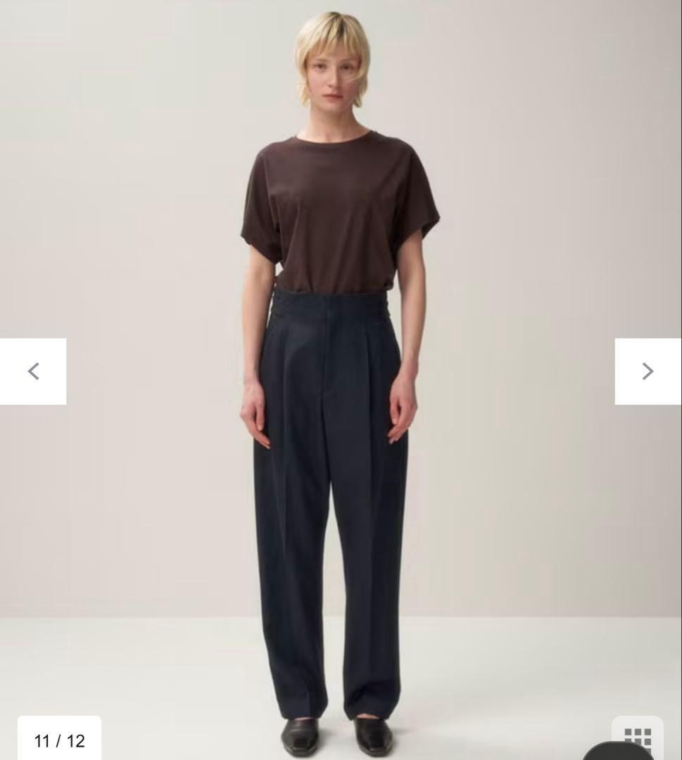 【定番/新品/14,300円】ATONキャップスリーブプルオーバー バーガンディ