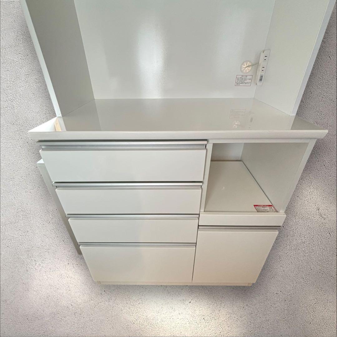 美品 たのめる便 ニトリ キッチンボード レジューム幅90 収納棚