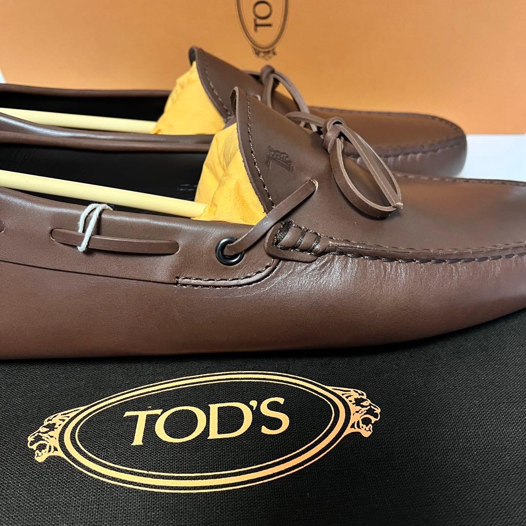 トッズ☆新品☆TOD’s メンズ レザー ゴンミーニ/ブラウン25.5cm