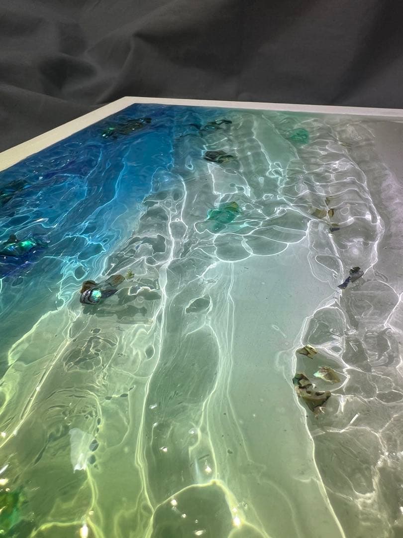 【レジンアート】波紋アート／さざなみクリスタル／B4パネル／オーシャンアート