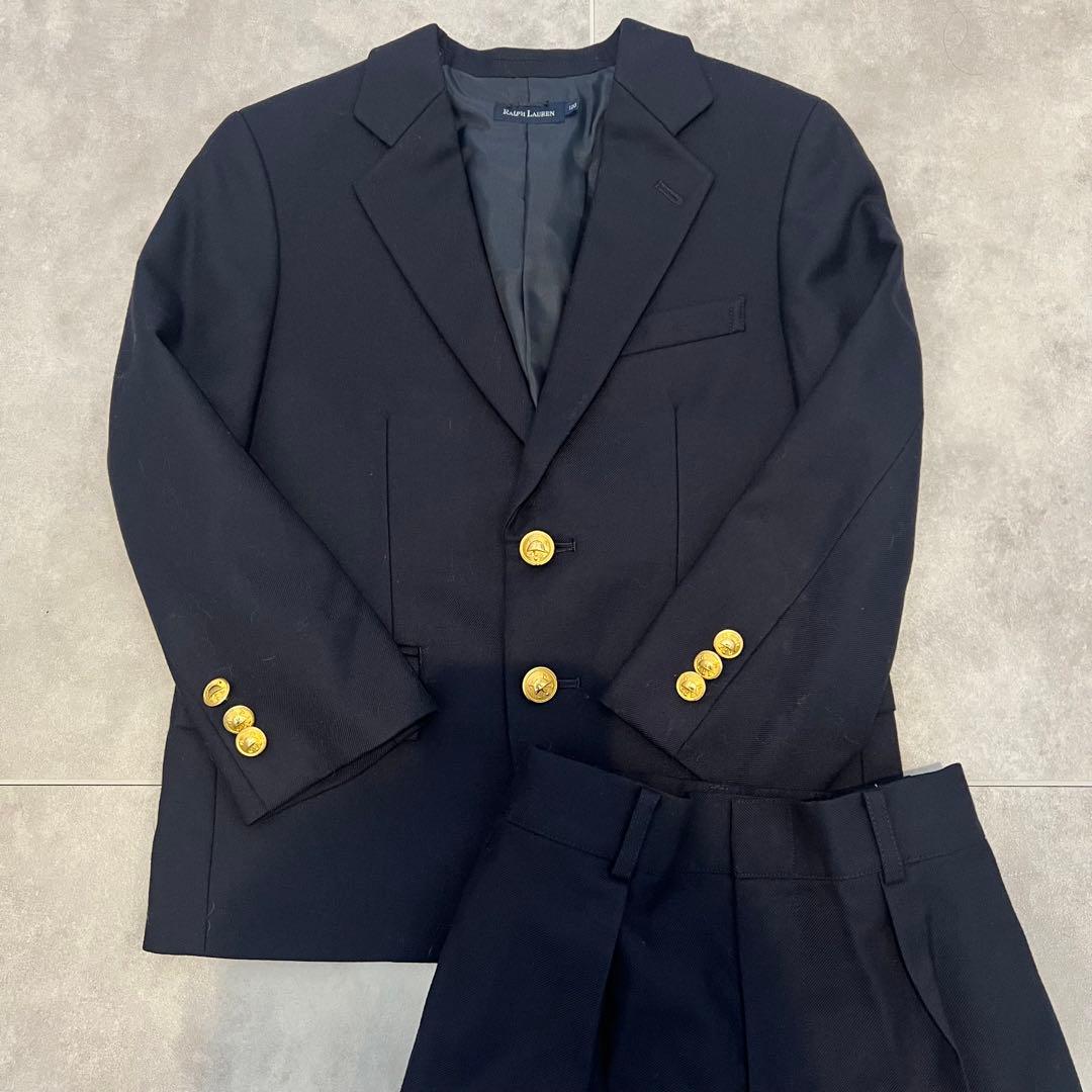 【ラルフローレン】スーツ 120 フォーマル　キッズ　金ボタン　セットアップ