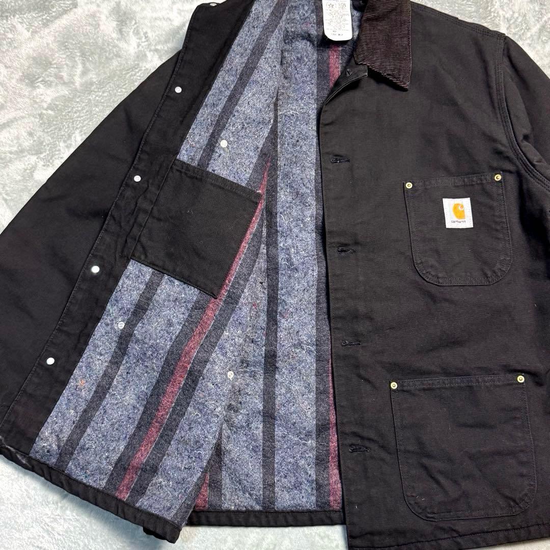 【ミント】90s USA製 carhartt ミシガンチョアコート ブラック