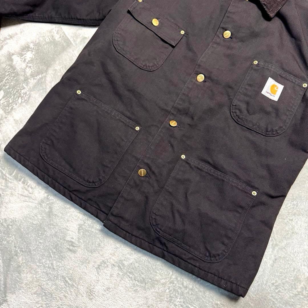 【ミント】90s USA製 carhartt ミシガンチョアコート ブラック