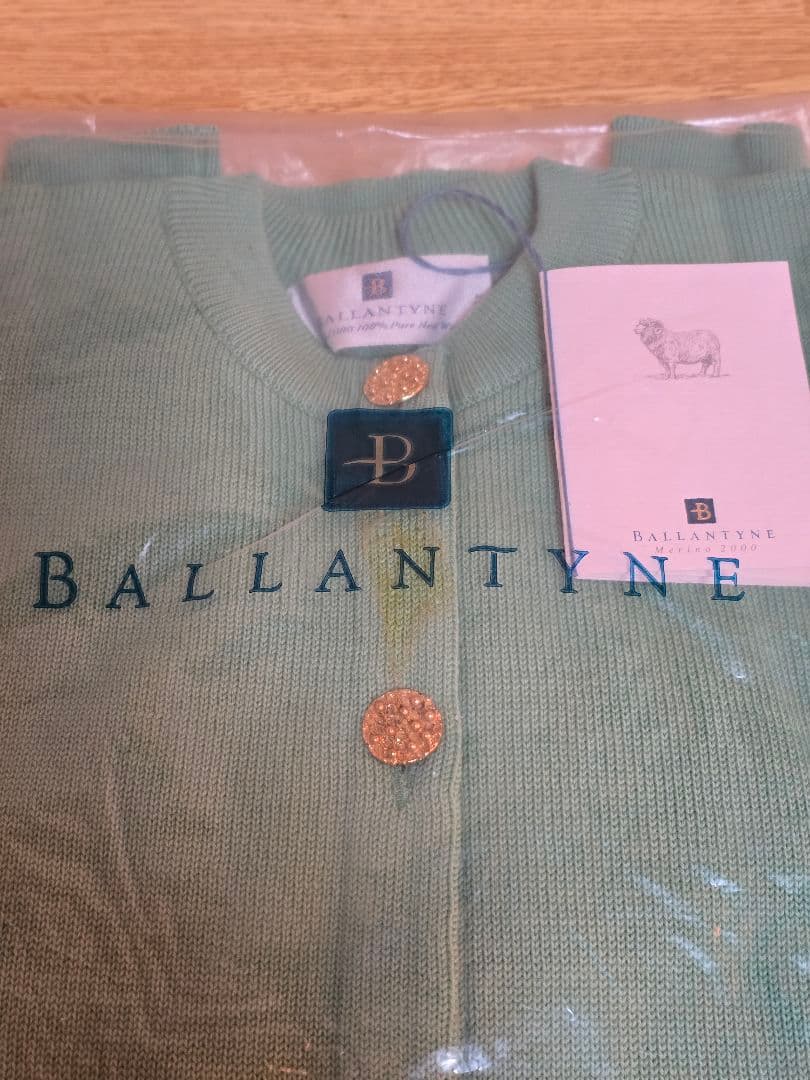 #1864 BALLANTYNE 長袖カーディガン 42インチ ミントグリーン