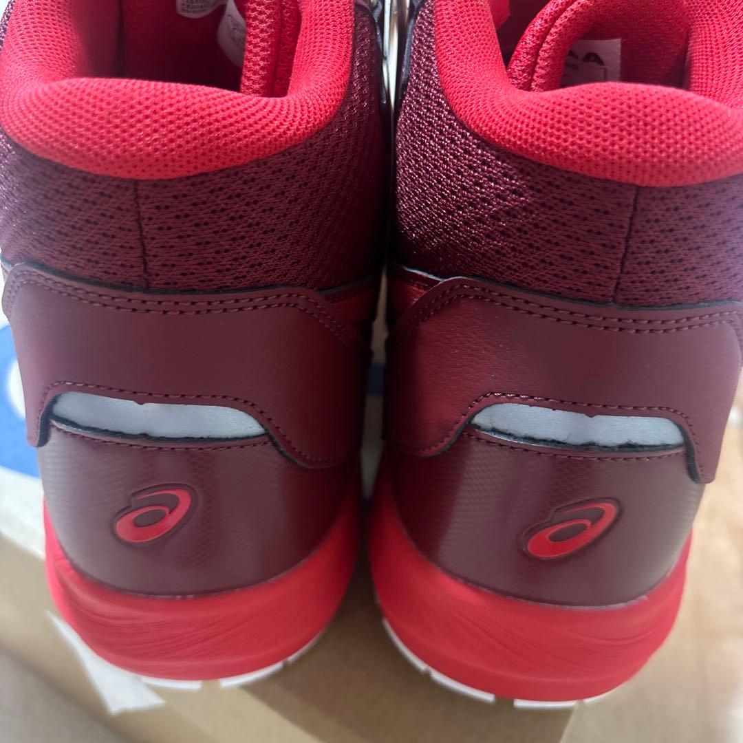 新品　asics ハイカット安全靴 レッド