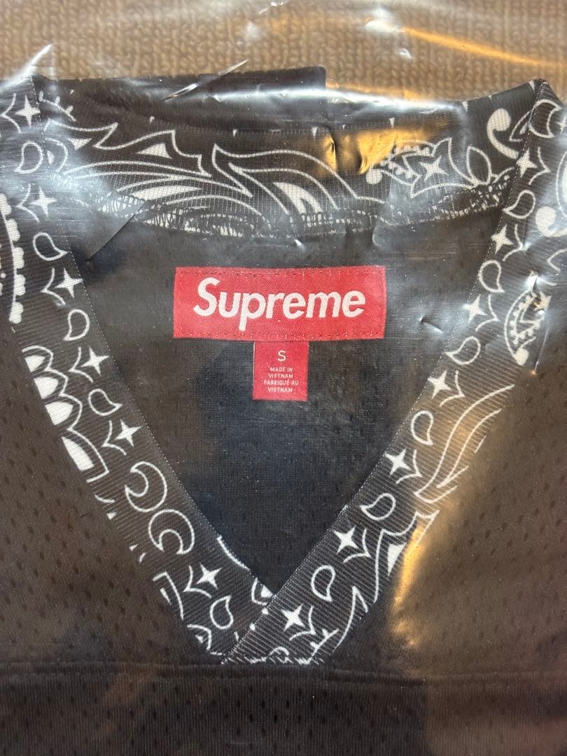 supreme Bandana Football Jersey 黒　Sサイズ