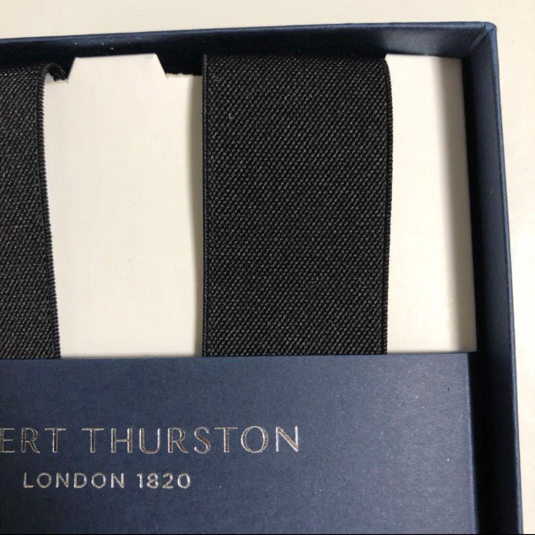 【未使用】アルバートサーストン サスペンダー（ブラック無地）