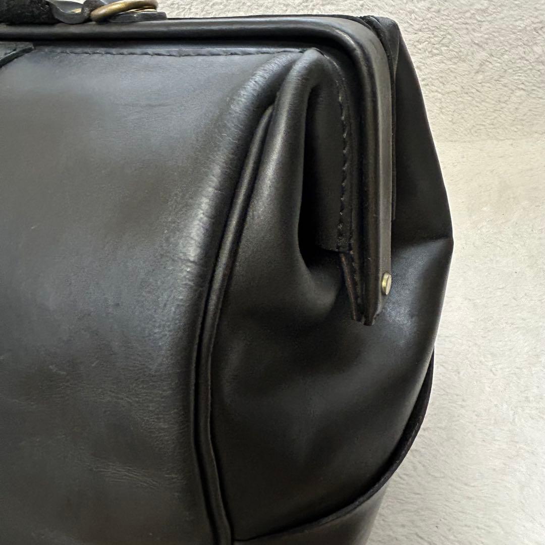 HERZ ヘルツ Lサイズ ボストンバッグ 口枠　ブラック