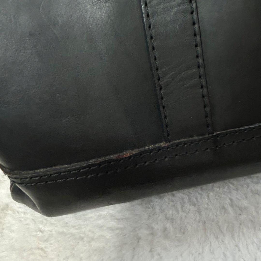 HERZ ヘルツ Lサイズ ボストンバッグ 口枠　ブラック