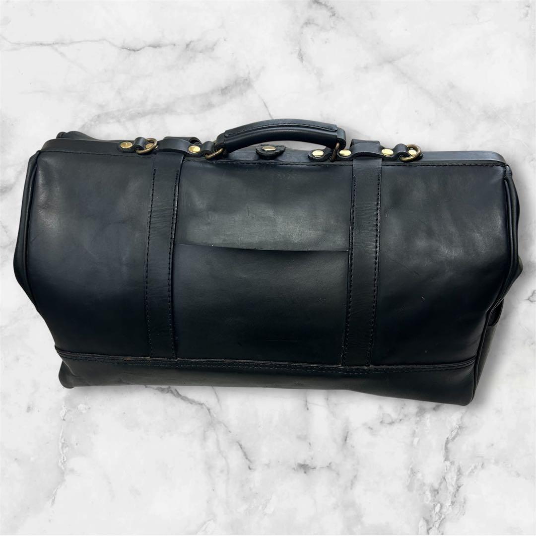 HERZ ヘルツ Lサイズ ボストンバッグ 口枠　ブラック