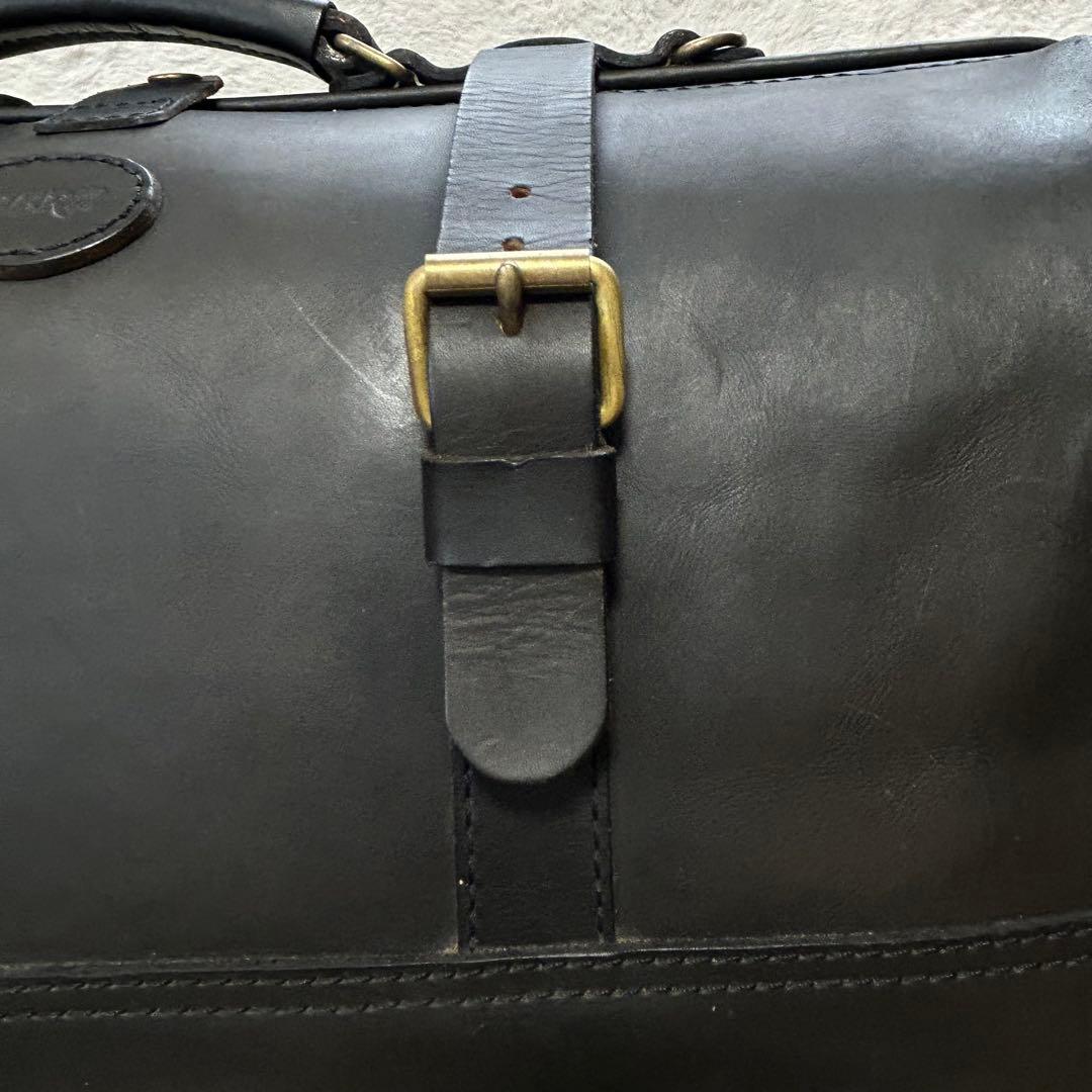 HERZ ヘルツ Lサイズ ボストンバッグ 口枠　ブラック