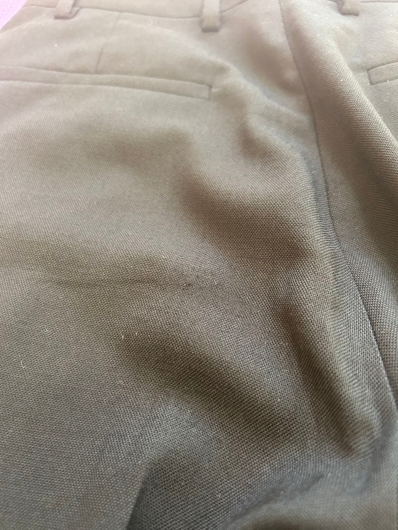 loewe wool wide straight スラックス black