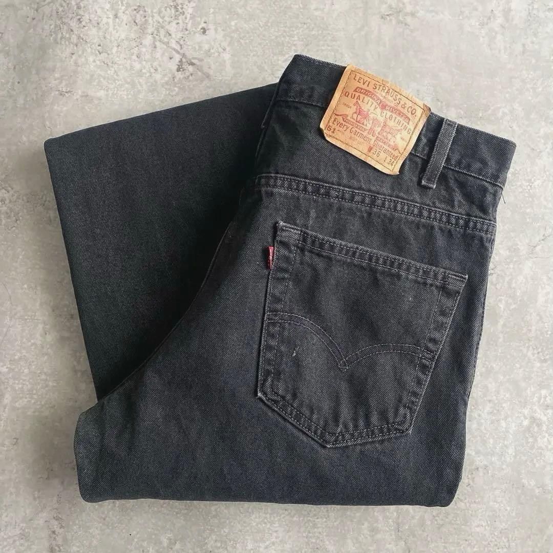 00s Levis 517 ブラック デニム パンツ USA製 W36 L34