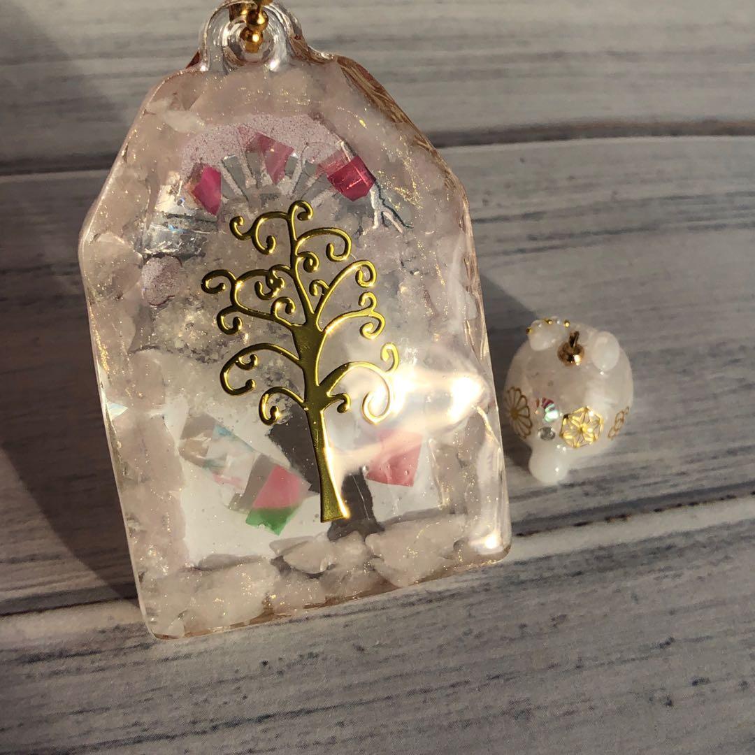 9点 まとめ売り レジン 天然石 オルゴナイト キーホルダー チャーム