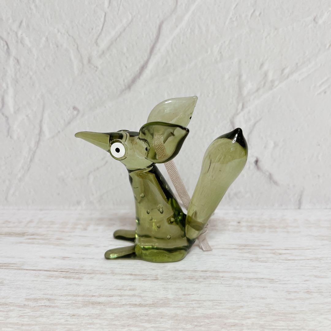 ♡残1♡イッタラ オーナメント　ヴルペス　グリーン　オーナメント　ガラス　キツネ