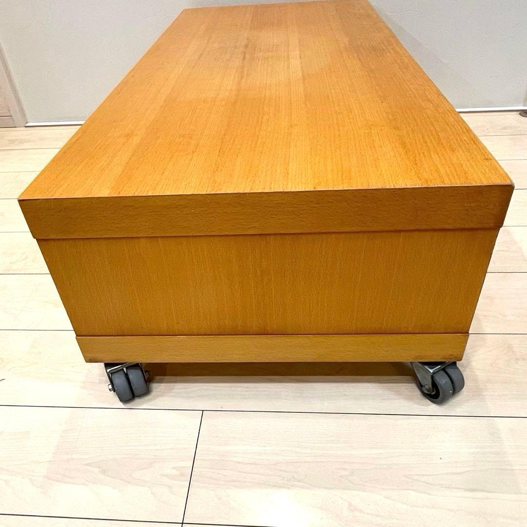 無印良品 ブナ材 収納棚 テレビボード ローボード キャスター付