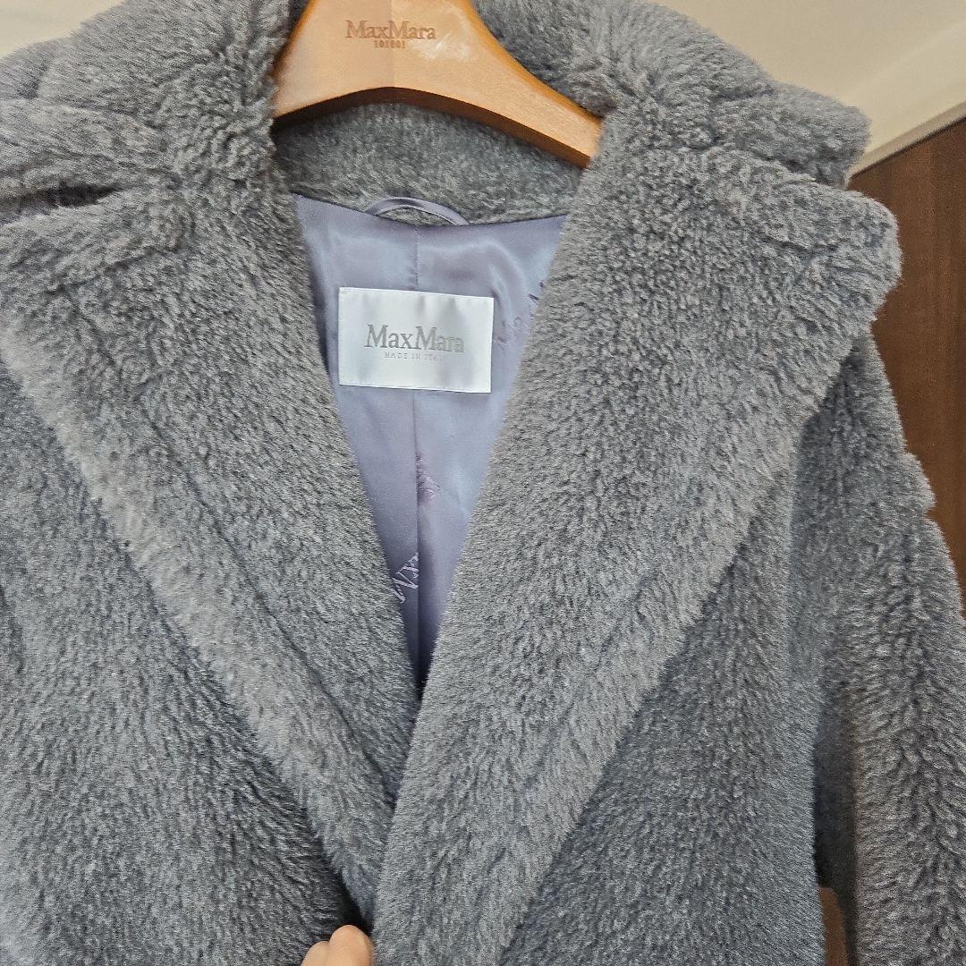 未使用に近い　Max Mara テディベア アイコン コート グレー