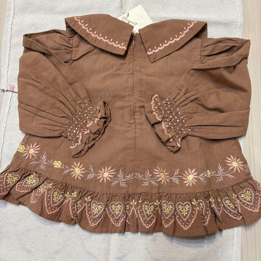 トップス Apolina Bettina Blouse - Chocolate 3-5Y