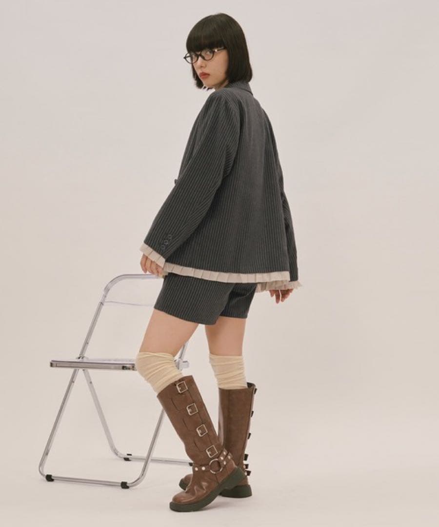 【（完売アイテム）loin nuit フリルレイヤードデザインジャケット】