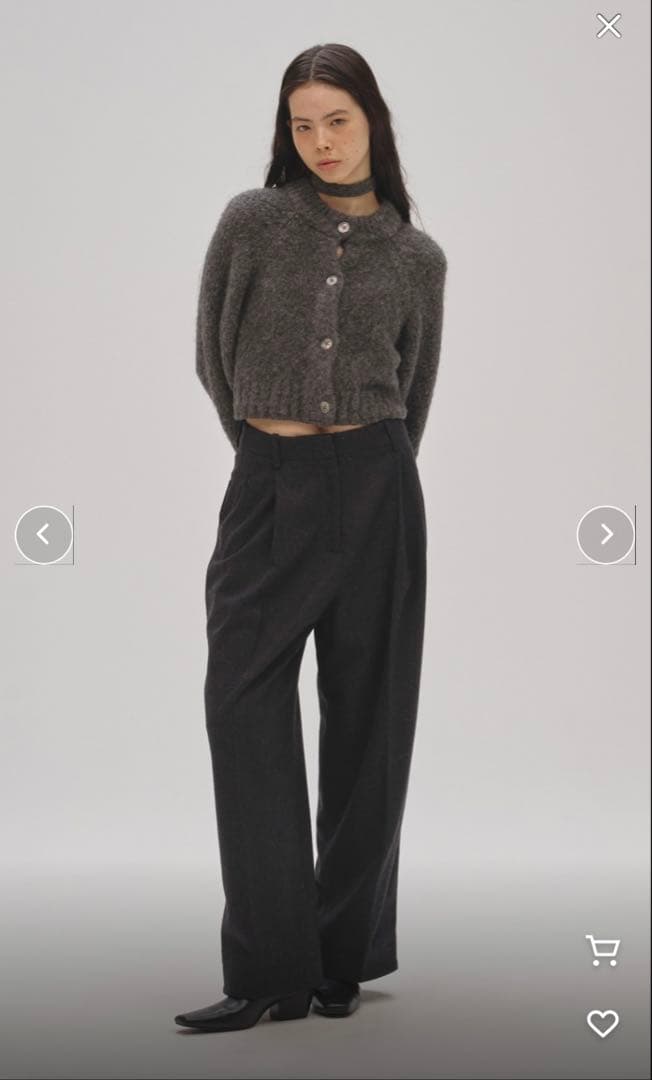 todayful Brashed ブラッシュドニットカーディガン C.GRY