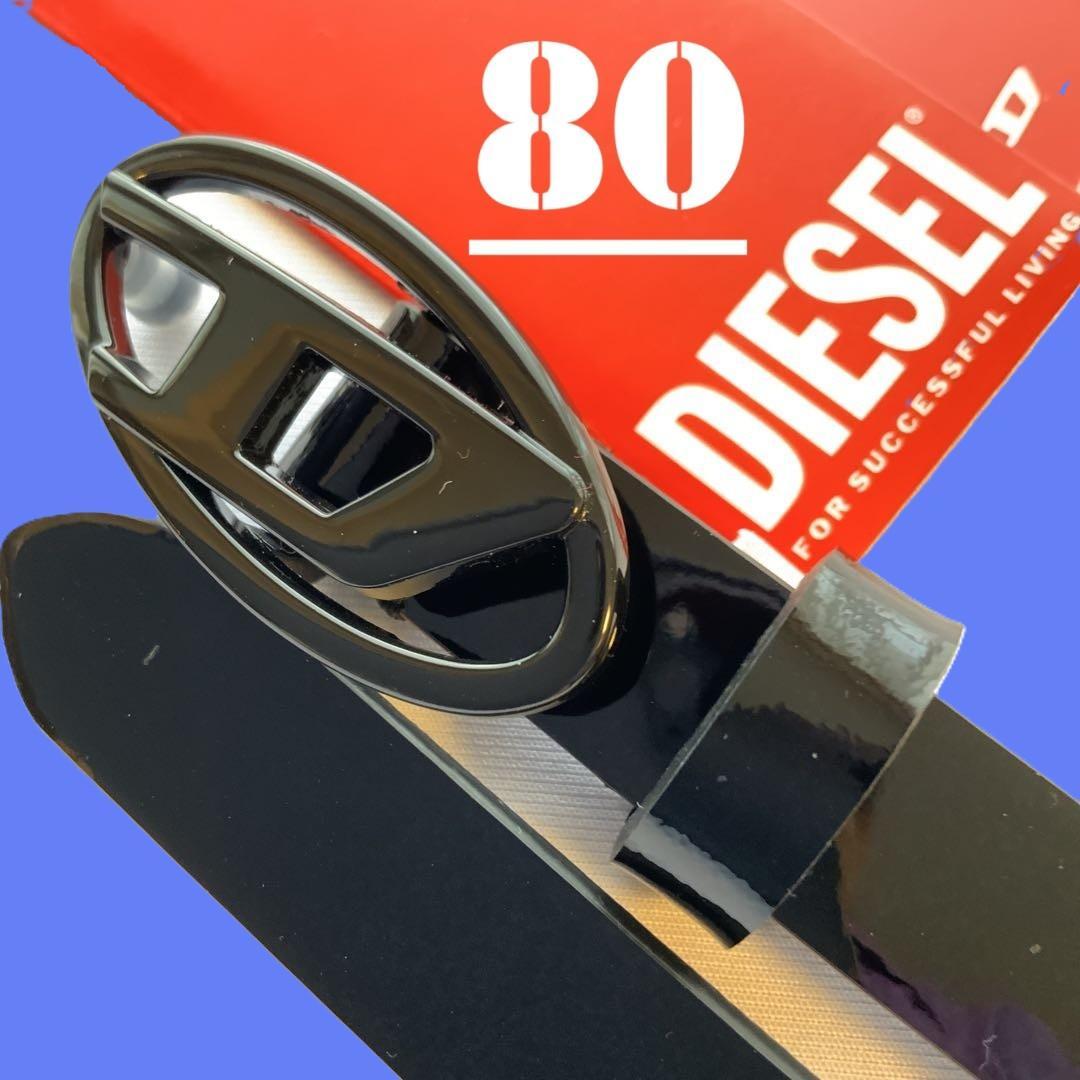 DIESEL　BELT　80　B-PLAY 15　X10323　ロゴ　光沢　新品