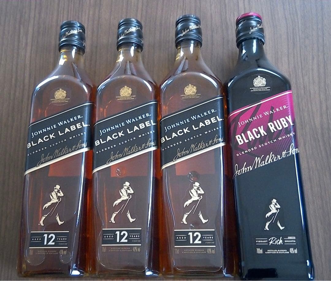 バスカー シングルモルト&シングルグレーン+ジョニーウォーカー4本セット