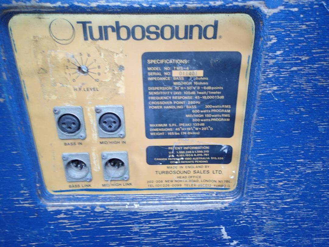 王*子様 hf250405-005Z TurboSound TMS-4 PAスピ
