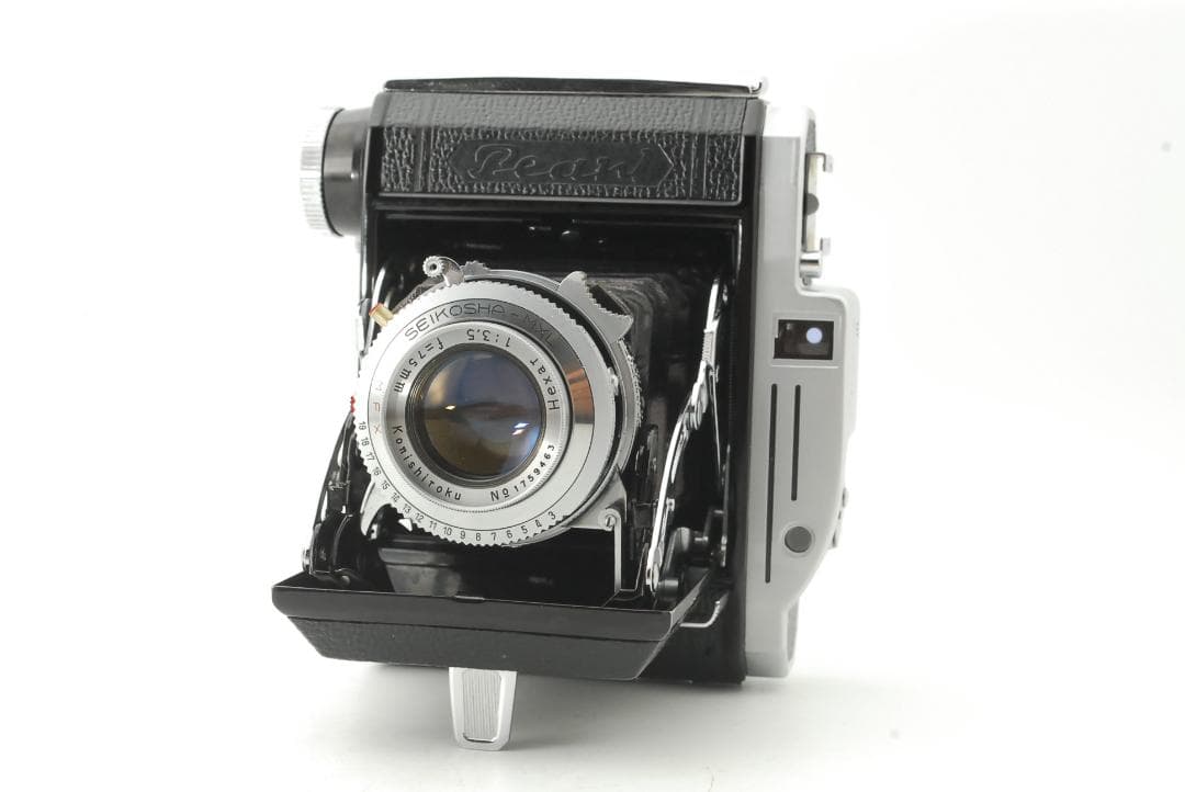 【整備品・美品】 KONICA 小西六 Pearl Ⅲ 蛇腹 中判フィルムカメラ