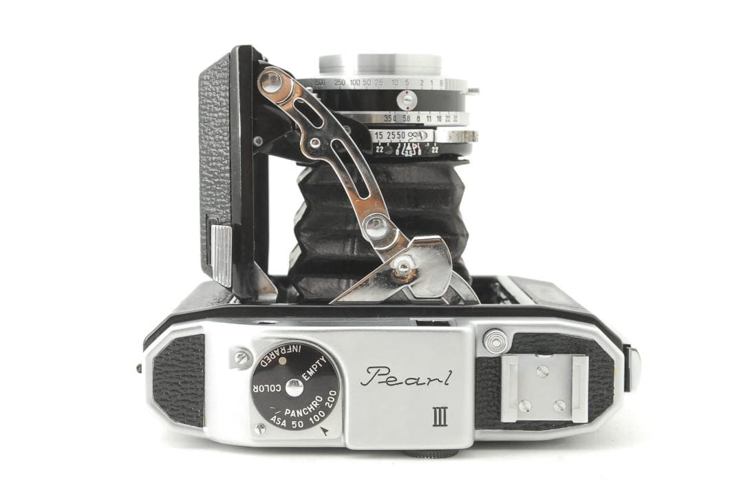 【整備品・美品】 KONICA 小西六 Pearl Ⅲ 蛇腹 中判フィルムカメラ