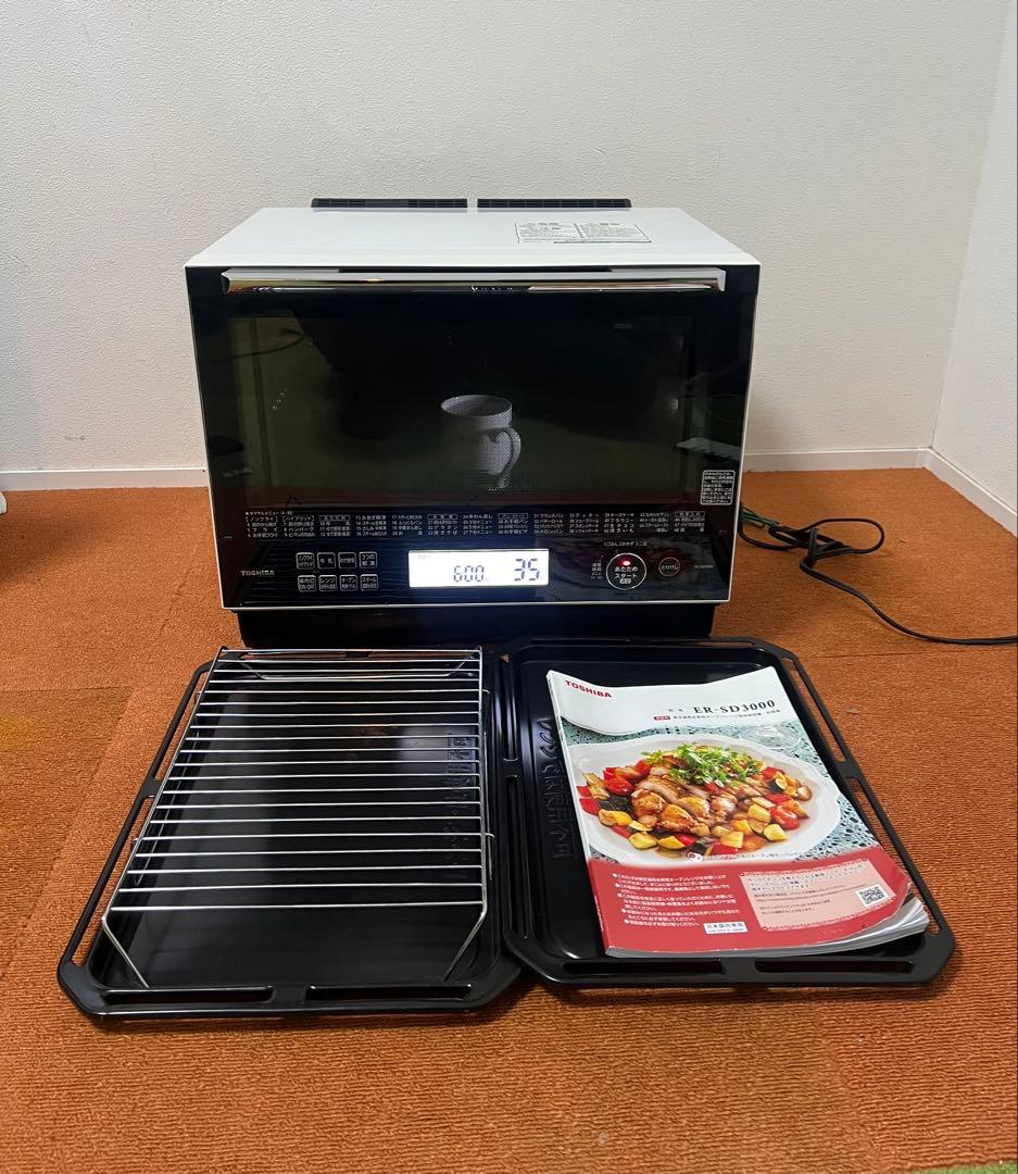 未使用近い 2021年製 東芝過熱水蒸気石窯オーブンレンジ 電子レンジ