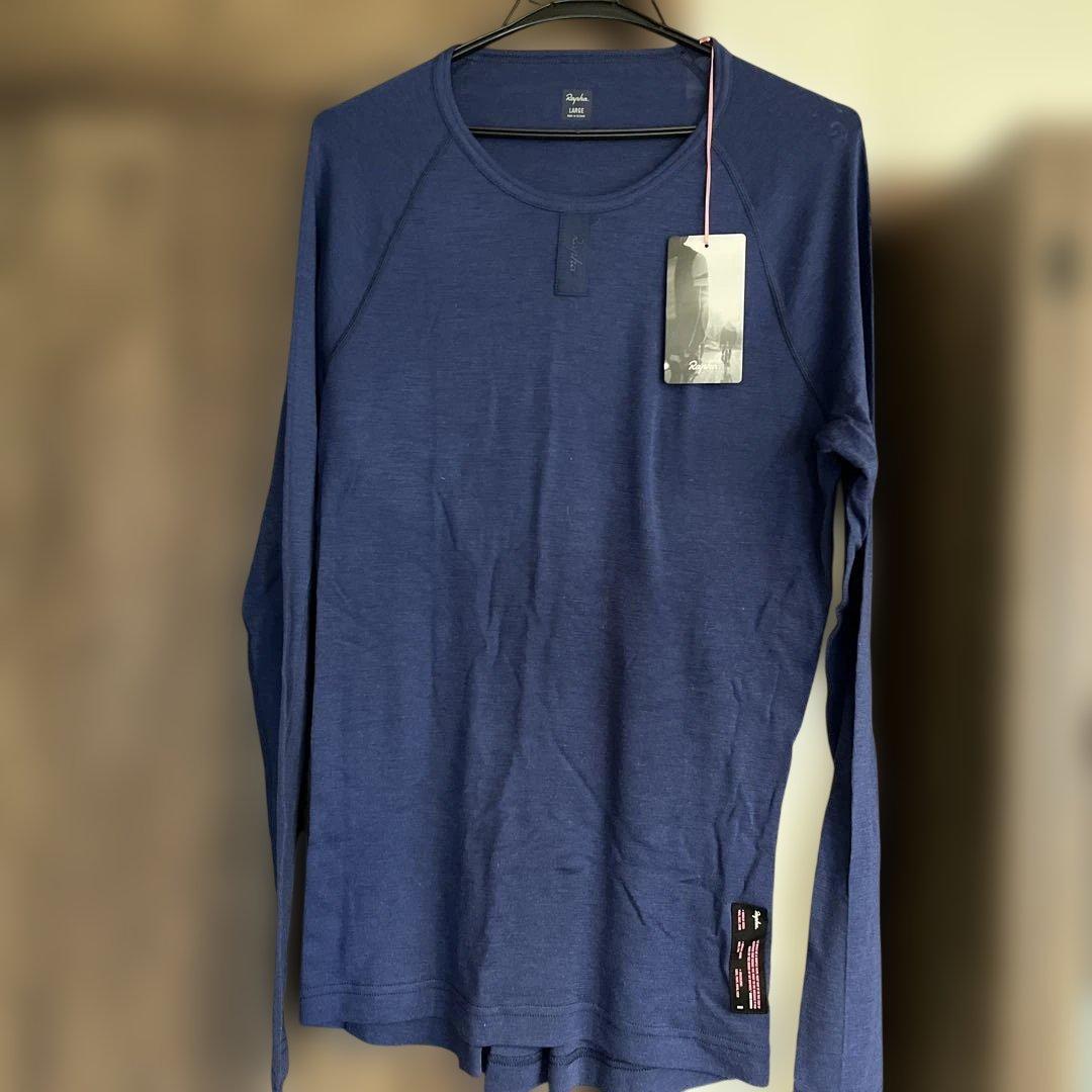 新品　Rapha メンズ メリノベースレイヤー 長袖 NAVY L