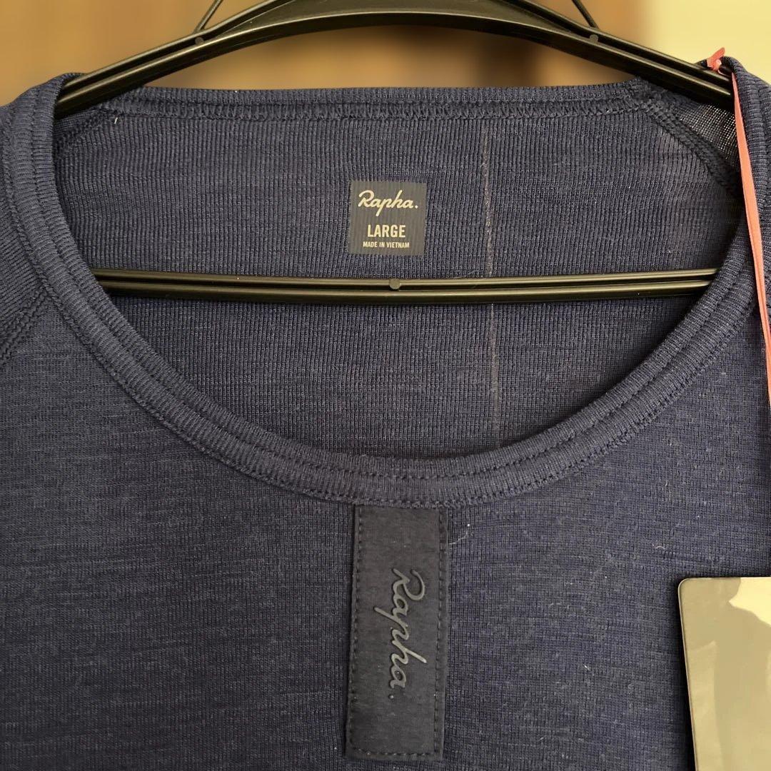 新品　Rapha メンズ メリノベースレイヤー 長袖 NAVY L