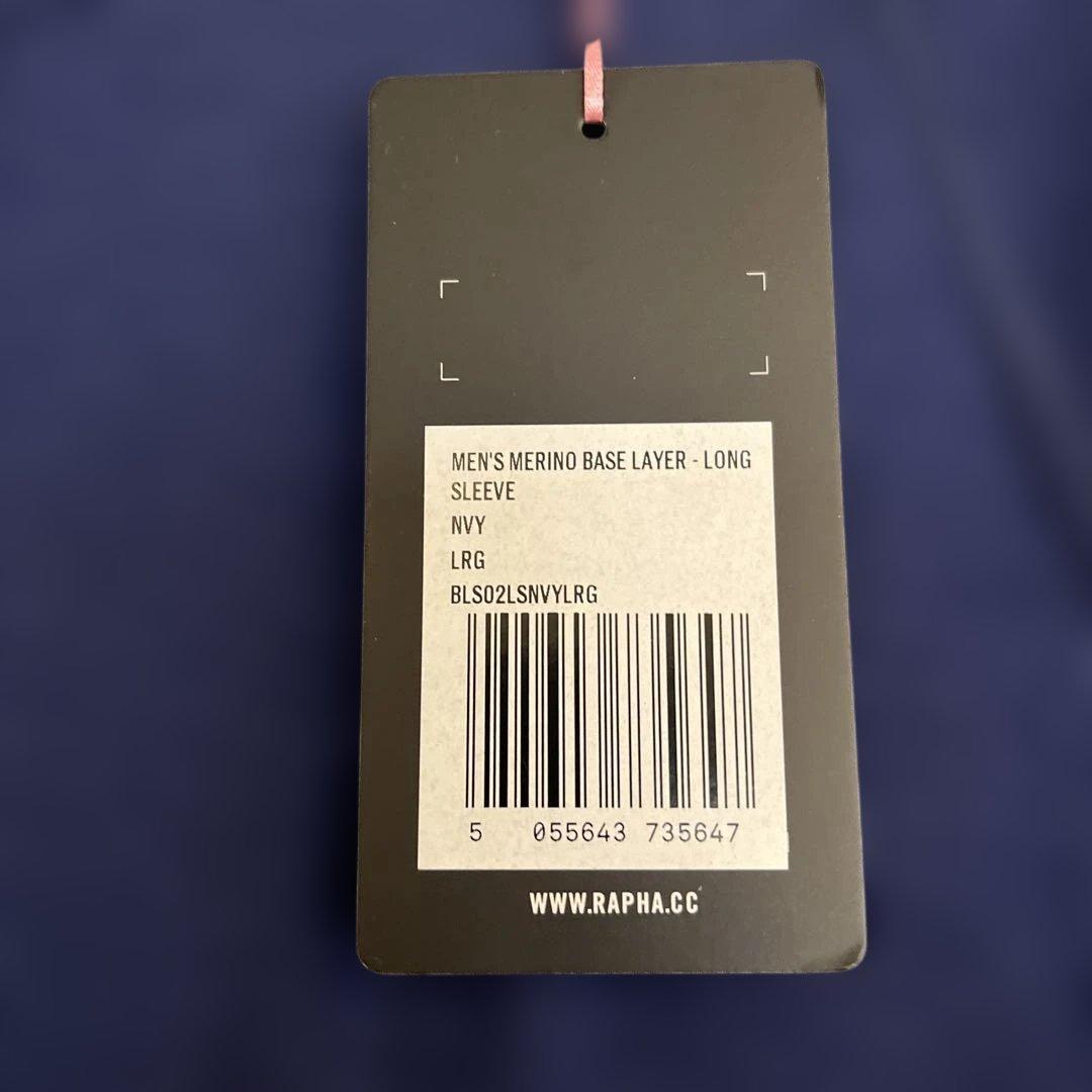新品　Rapha メンズ メリノベースレイヤー 長袖 NAVY L