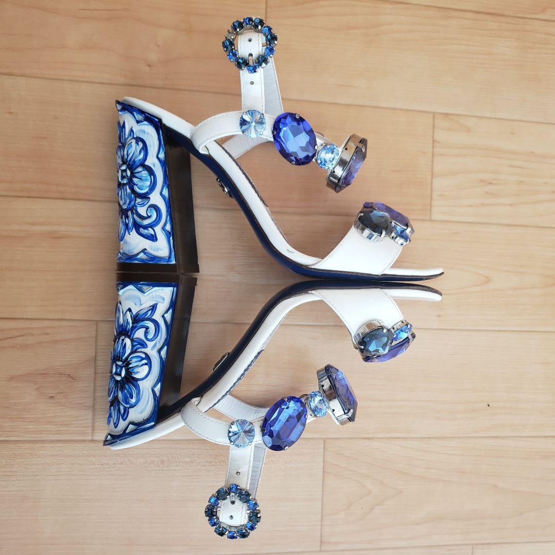 ドルチェアンドガッバーナ マヨリカ ビジューサンダル ハイヒール