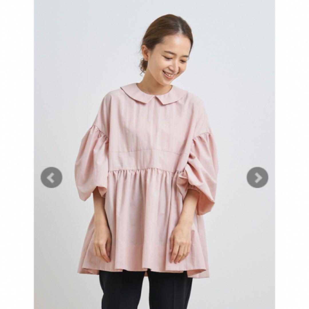 yori フラットカラーティアードブラウス