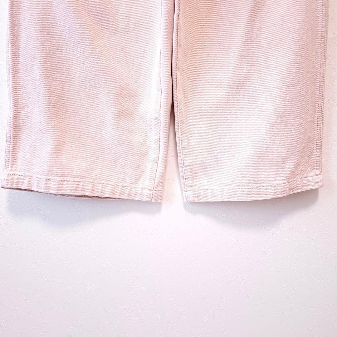 美品 SHENERY ペインターデニムパンツ ワイド ゆったり ピンク