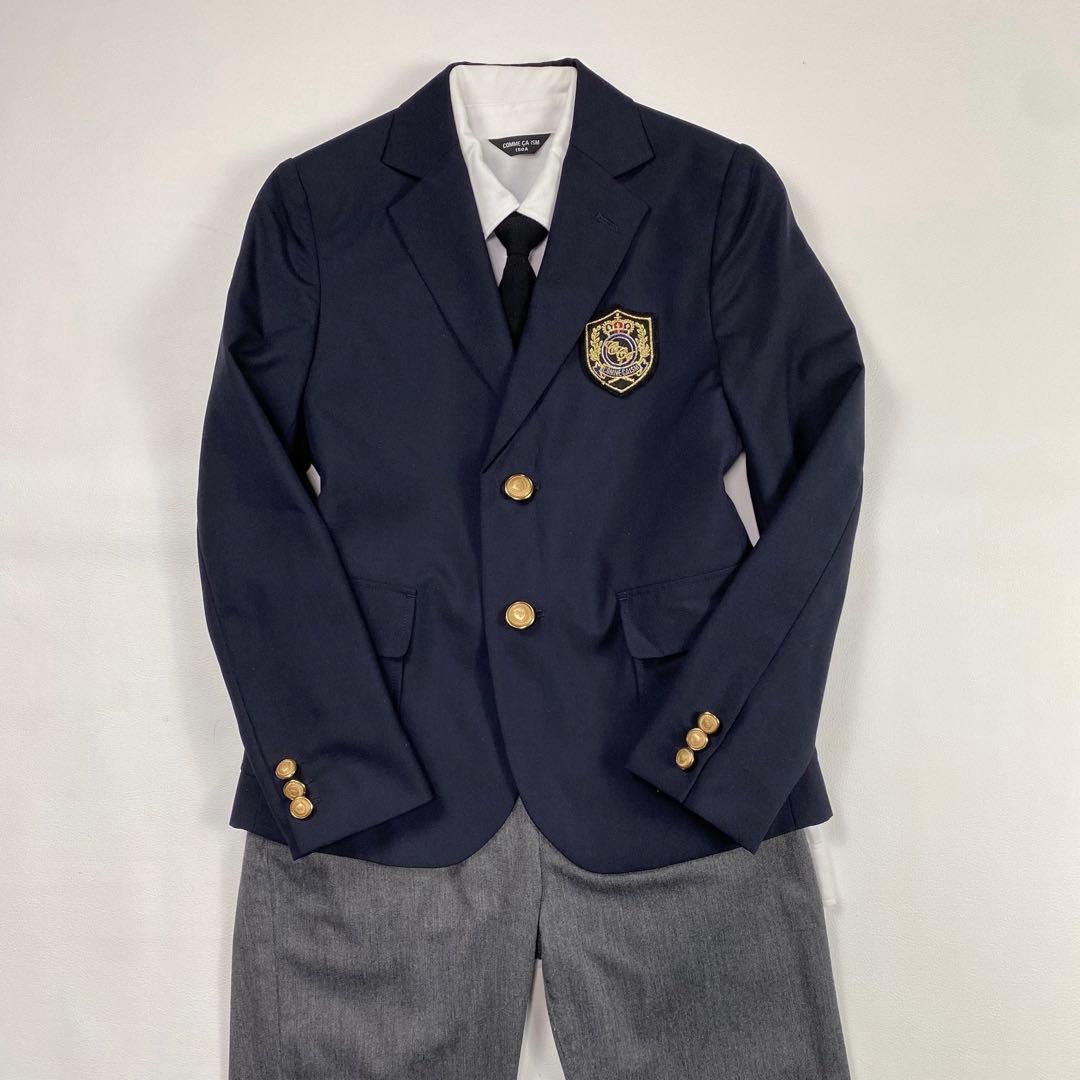 美品✨コムサイズム　150 フォーマルセットアップスーツ4点　卒業式　紺ブレザー